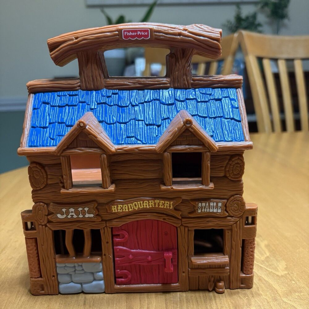 Fisher Price 1999 Great Adventures All-In-One Western Fort Playset 77106 Vintage